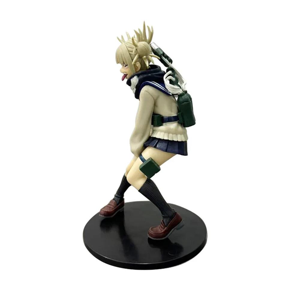 Anime My Hero Academia Anime Figure Toga Himiko Cute Uniform Action Figures PVC Model Toy Adult Collection Statue Fans Gift 17CM