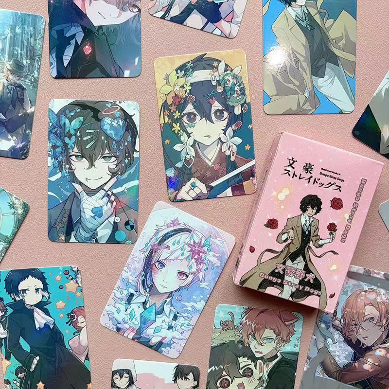 50Pcs/lot Anime Laser Cards Double Sided Printing LOMO Cards Birthday gift