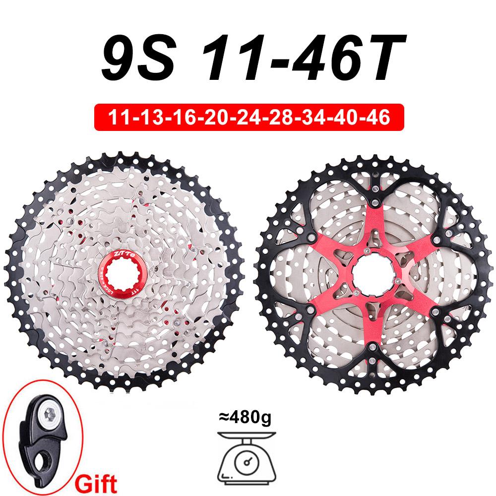 ZTTO MTB 9 Speed Set 1X9 Shifter Rear Derailleur 9V 50T Cassette K7 Sprocket Parts For m370 m430 m590 DEORE Single Crank System