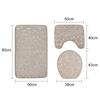 3-Piece Bathroom Rug, 2-Piece Anti-Slip Soft Bath Mat, Shower Mat Set, Toilet Cover, Floor Mat
