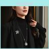 Winter Floral Necklace With Metal Flower Design For Women Gift Or Daily Use