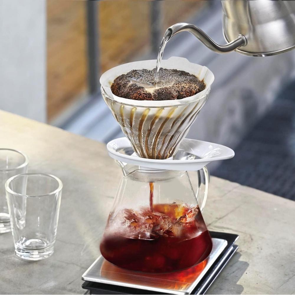 Hario V60 Heat Resistant Glass Dripper 02 For 1 4 Cups Black Vdgr 02 B