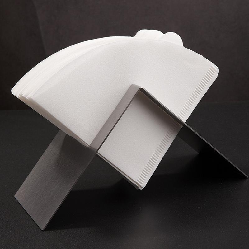 Kaffe pappersfilterhållare i rostfritt stål Kaffepåsar Organiser Förvaringsställ Hem Kök Kontor Café Organisationsmaterial