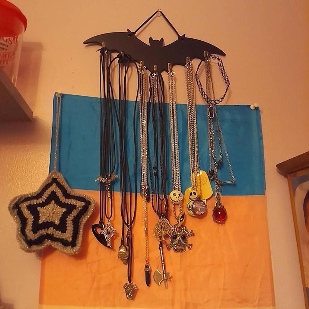 Holzfledermaus Wandhaken Wanddekoration im Gothic-Stil Organizer Fledermaus Schlüsselhalter zur Wandmontage für Feiertagsdekoration Schrank Badezimmer