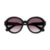 Chloe Chic Minimalist Fashion Versatile Personality Oval Sunglasses Women Sunglasses Black Red CH0156SK001