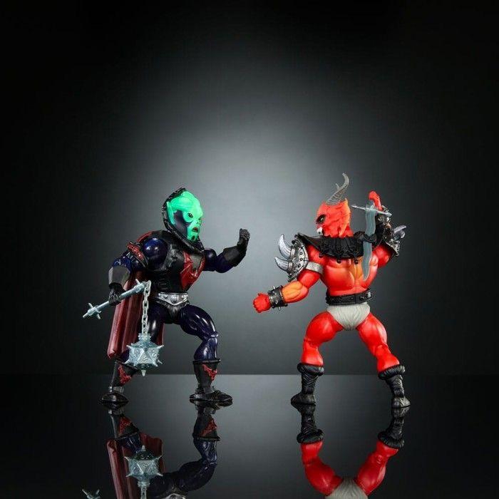 Mattel - Die He-Man-Figuren x Stranger Things Origins - 2er-Pack Figuren Hordak & Höllenfeuer-Mann 14 cm