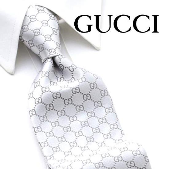 GG [Gucci] Necktie, Gray, pattern, GUJ-824 [Used]