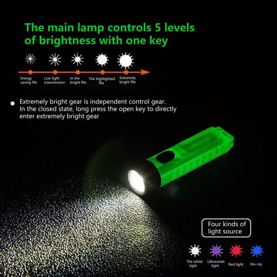 Mini Flashlights Super Bright Waterproof PC Impact Resistant Key Ring Flashlights for Outdoor