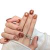 Autumn/Winter 3D Brown Bear Cat Paw Bean-Shaped Wearable Nail Stickers