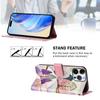 For iPhone 16 Pro Max Case Pattern Printing Wallet Phone Cover with Strap
