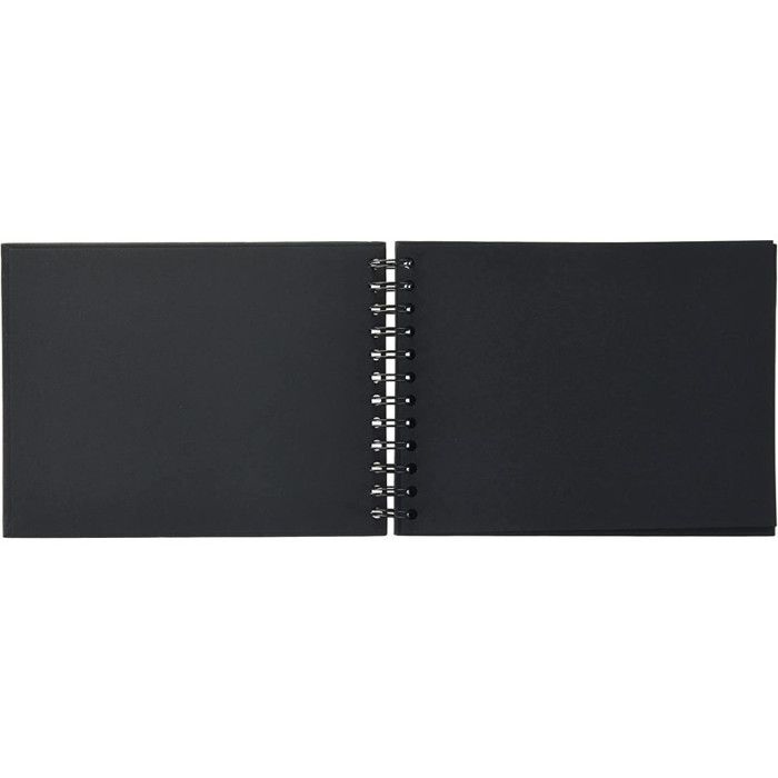 Album à personnaliser - New - 21 x 16 cm - Couverture rigide noire - 40 feuilles - Papier Maya 185g/m²