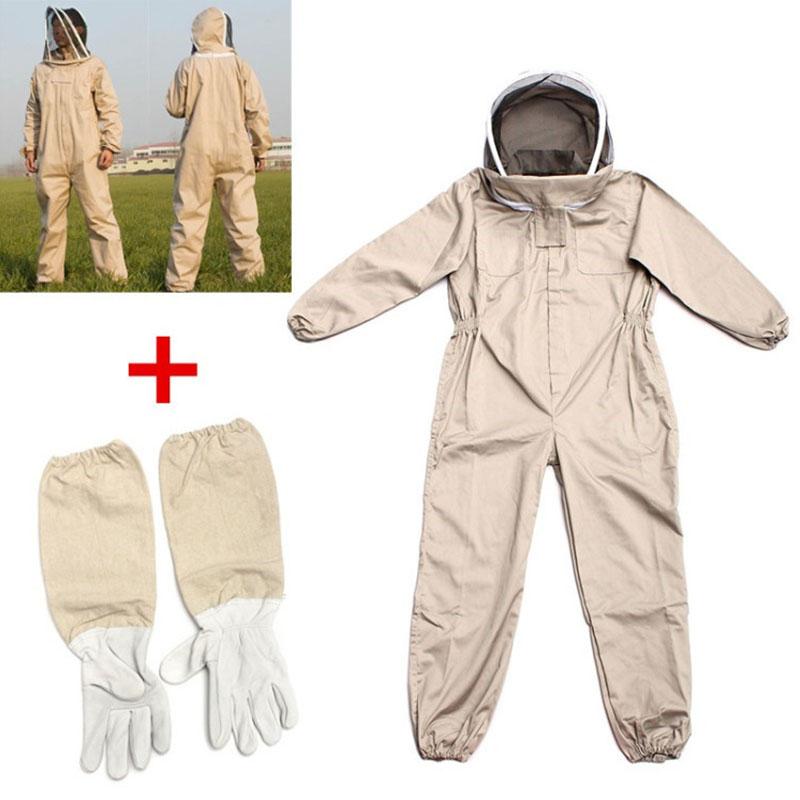 Apicoltura Polycotton A Prova di Api Abbigliamento Protettivo Tuta Completa da Apicoltore Fattoria Unisex Tenuta di Sicurezza Guanti Velo Cappuccio Apiario