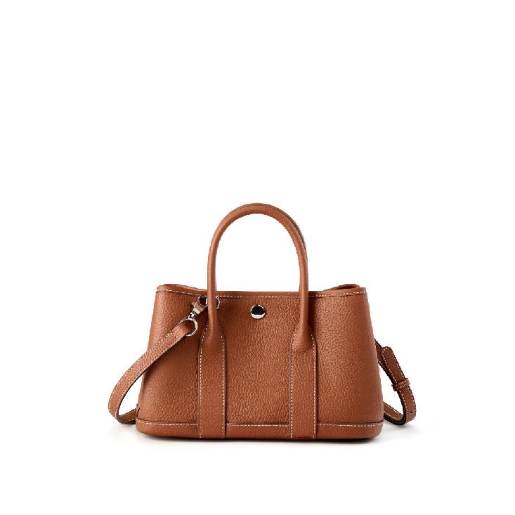 Vintage Top Layer Cowhide Single Shoulder Bag European and American Fashion Bucket Bag Handheld Crossbody Bag