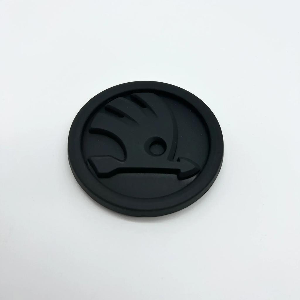 Skoda 2025 Heiß 80mm 90mm 100mm Auto Logo Abzeichen Auto Frontgrill Heckklappen Emblem für Skoda Octavia Rapid Fabia A7 Superb KAMIQ V