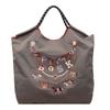 2026 Spring Japanese Style Eco-friendly Nylon Embroidered Tote - Large Capacity Casual Single Shoulder Bag for Women