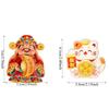 Rotatable New Year Magnetic Sticker God of Wealth Cartoon 3D Refrigerator Magnets Thickened Festive
