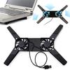 Laptop Desk Support Dual Cooling Fan Notebook Computer Stand Usb Rack Holder