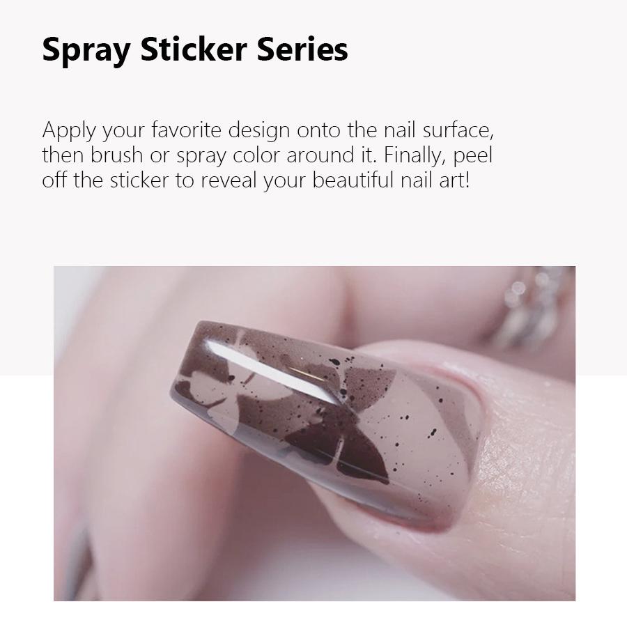 Nail Art Airbrush Sticker Stencil Hollow Heart Butterfly Bear Star French Template Nail Stickers Manicure Tool