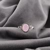 Adorables Bijoux en Pierre Gemme Calcédoine Rose, Bague en Argent Sterling 925, Bague de Guérison Fait Main Cadeau Pour Femmes