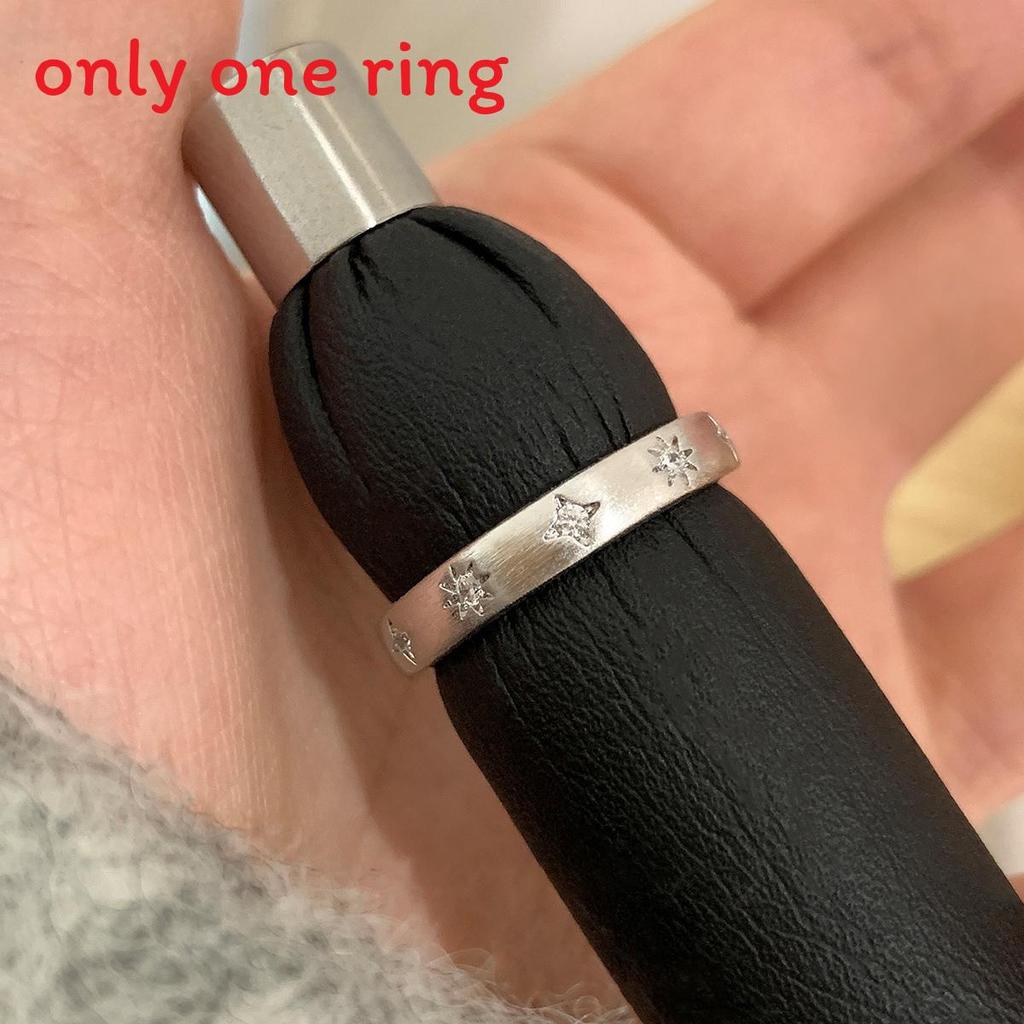 Copper Geometric Zircon Open Ring Womens Stylish Accessory For Office Wear