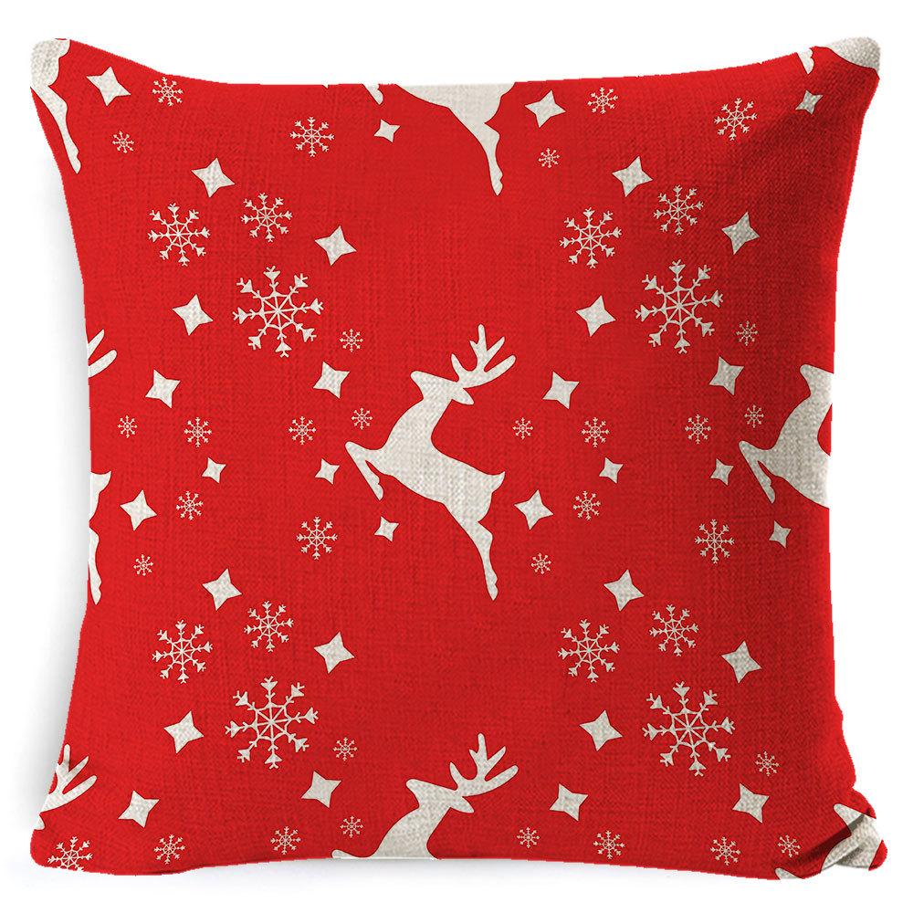 Christmas Pillowcase Gray and White Plaid Office Lumbar Support Home Bedside Cushion Car Neck Cushion