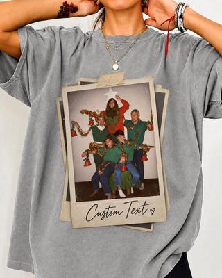 Custom Photo Comfort Colors Shirt, Personalized Picture Tee, Upload Image & Text, Family Collage TShirt