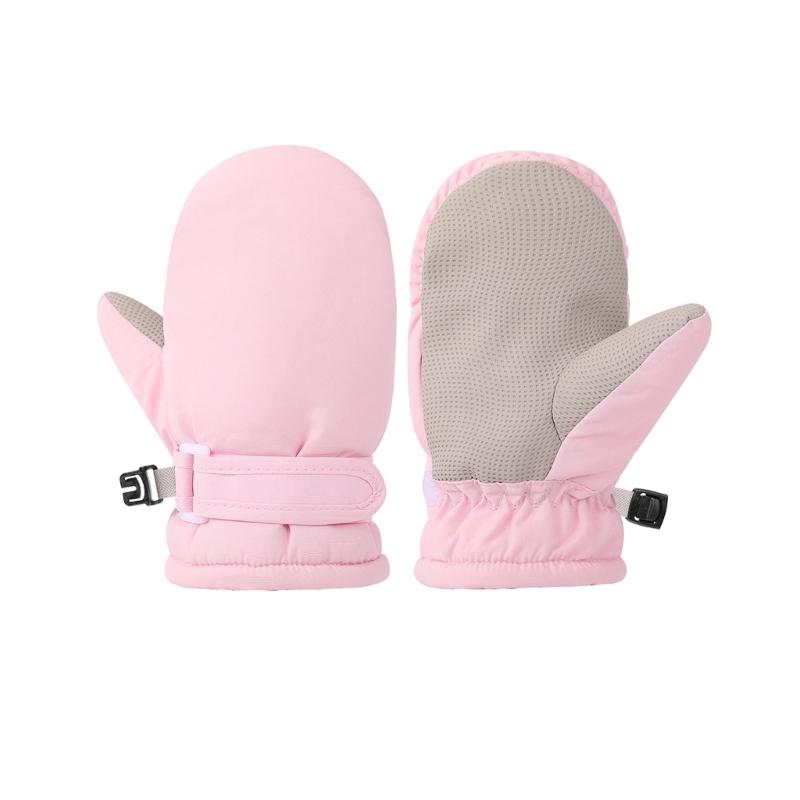 Mănuși Impermeabile pentru Vreme Rece Pentru Copil Mic Mănuși Fără Degete Rezistente la Zăpadă cu Căptușeală Moale de Pluș Caracteristică Utilizare în Aer Liber