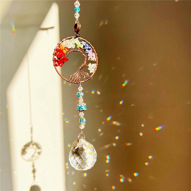 

AEE2-Sun Catcher Pendant, Heart And Leaf Design For Hanging Decorations In Homes And Gardens