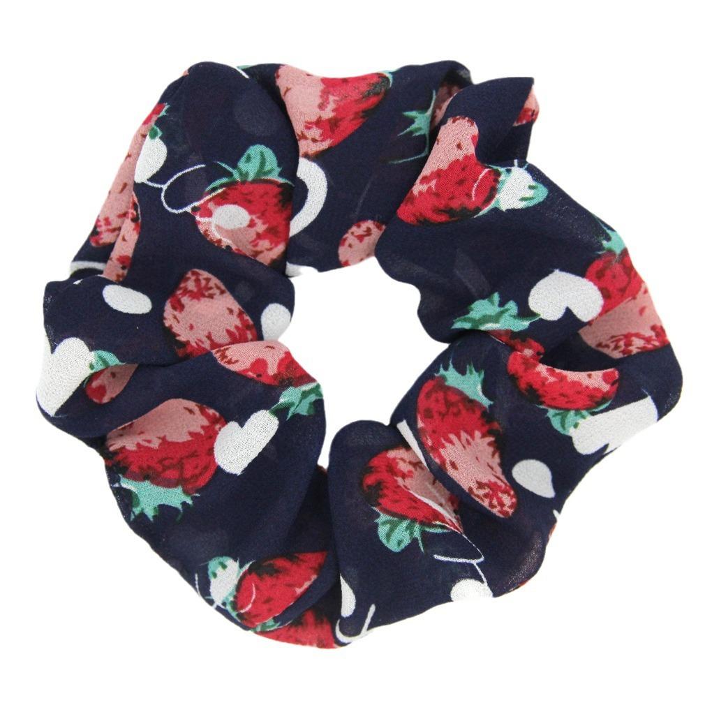 Duo Bell, Printed Headgear, Fruit Big Strawberry Fabric Hair Band, Simple And Fresh, Fabric High Elastic Headband Headgear