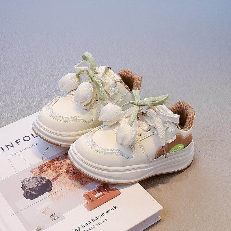 Girls Board Shoes 2025 Spring and Autumn New Korean Version of Fashion Soft Sole Non-slip Breathable Middle and Older Children's Sports and Leisure S