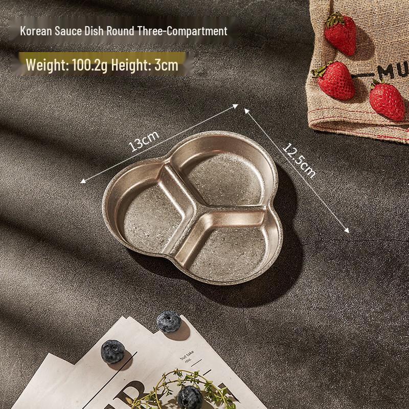 Flower-Shaped 3-Compartment Dipping Sauce Dishes