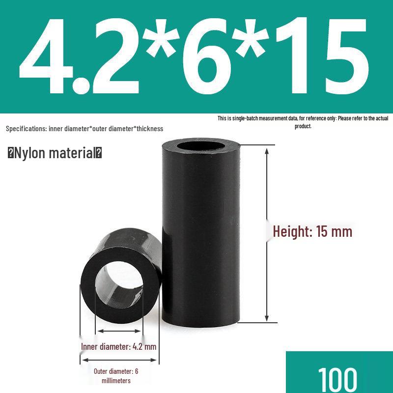 Nylon Wear-Resistant Hollow Cylindrical Spacer Sleeve and Bearing Bushing