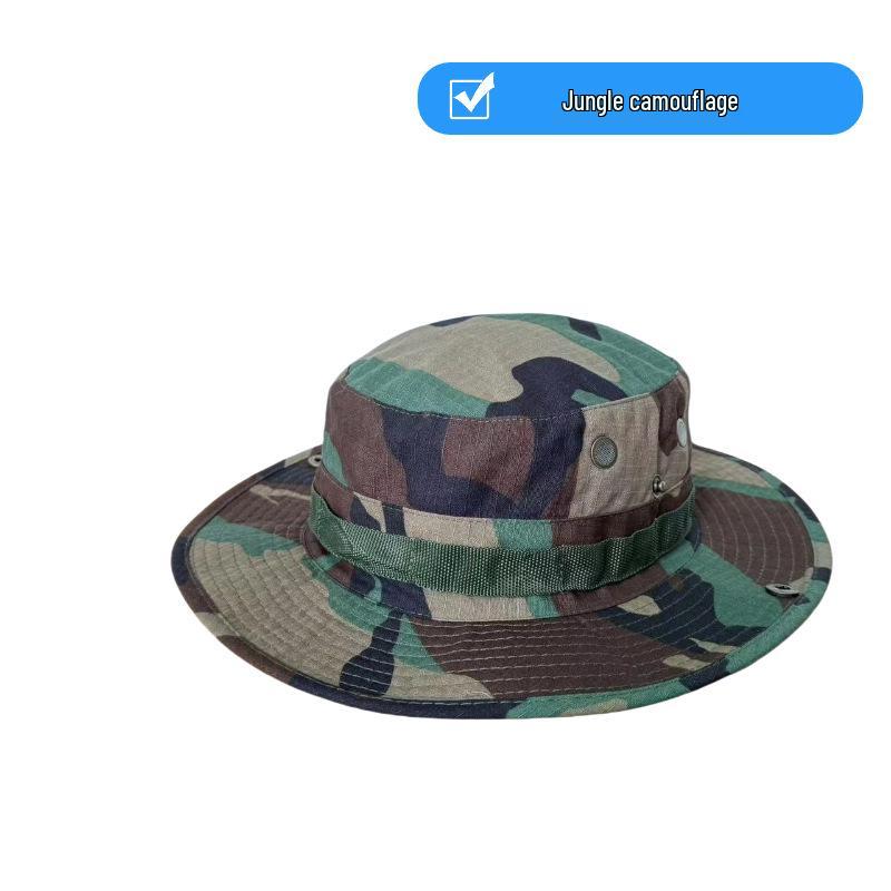 Unisex Camouflage Wide-Brimmed Sun Hat - Foldable Outdoor UV Protection
