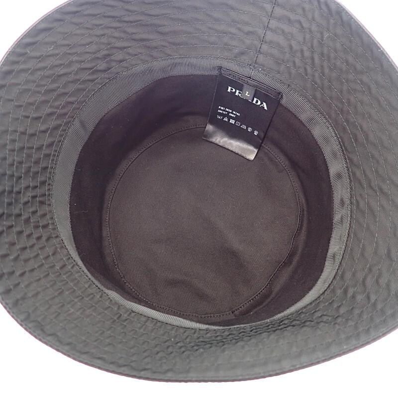 Prada 2HC137_2DRT_F0002 L Hat Black Nylon Mens