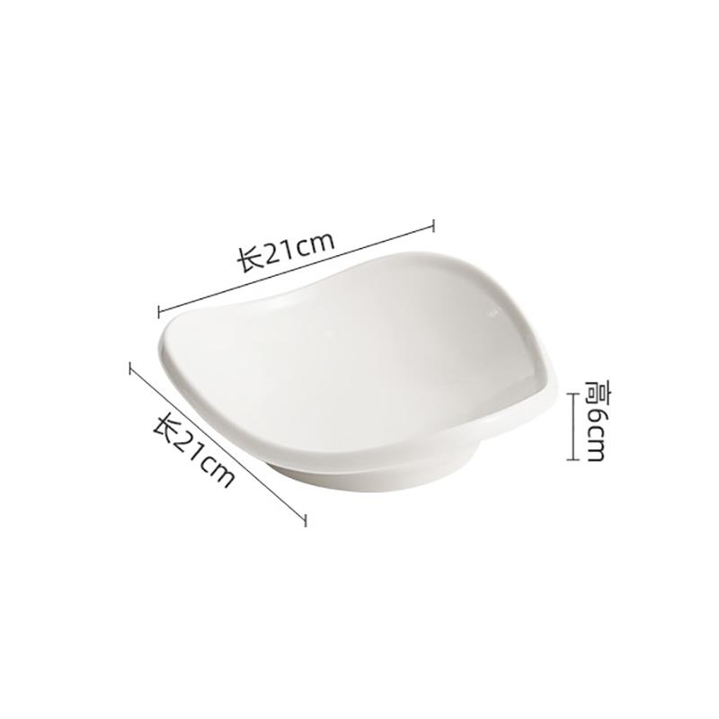 Pure White Irregular Ceramic Triangular Bowl Salad Bowl Dessert Sushi Bowls Molecular Cuisine Display Bowls Specialty Tableware