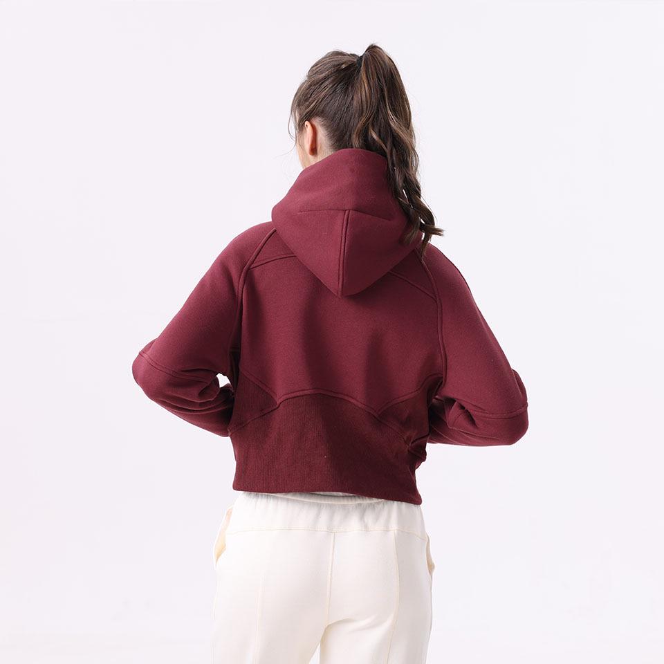 SWIFT SPEED Damen Slim Fit Fleece Yoga & Fitness Half-Zip Hoodie