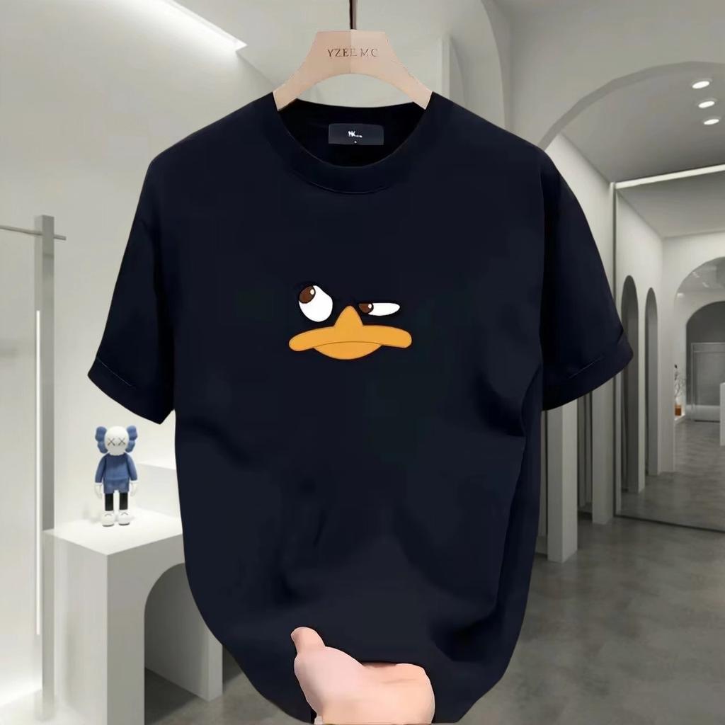 Trendy Brand Short-Sleeved Pure Cotton Men'S Printed T-Shirt Trendy Men'S And Women'S Versatile Round Neck T-Shirt Men'S