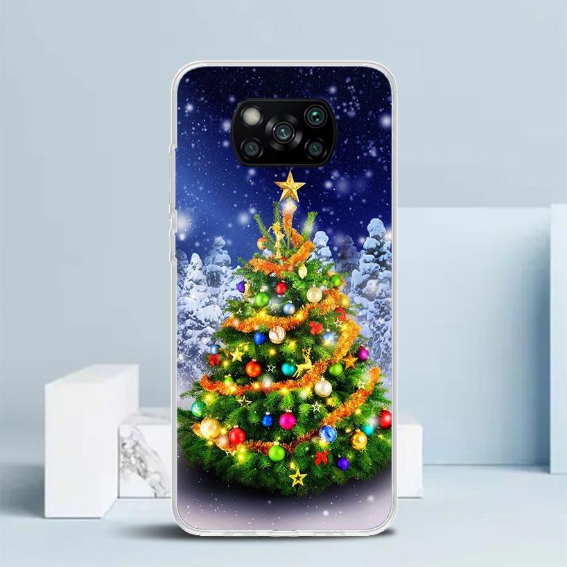 Merry Christmas Tree Snow Phone Case For Xiaomi Poco F7 Ultra X5 X6 X7 Pro M7 Redmi 15C 15 13C 13 12C 12 10C 10 10A 9 9C 9A 9T C