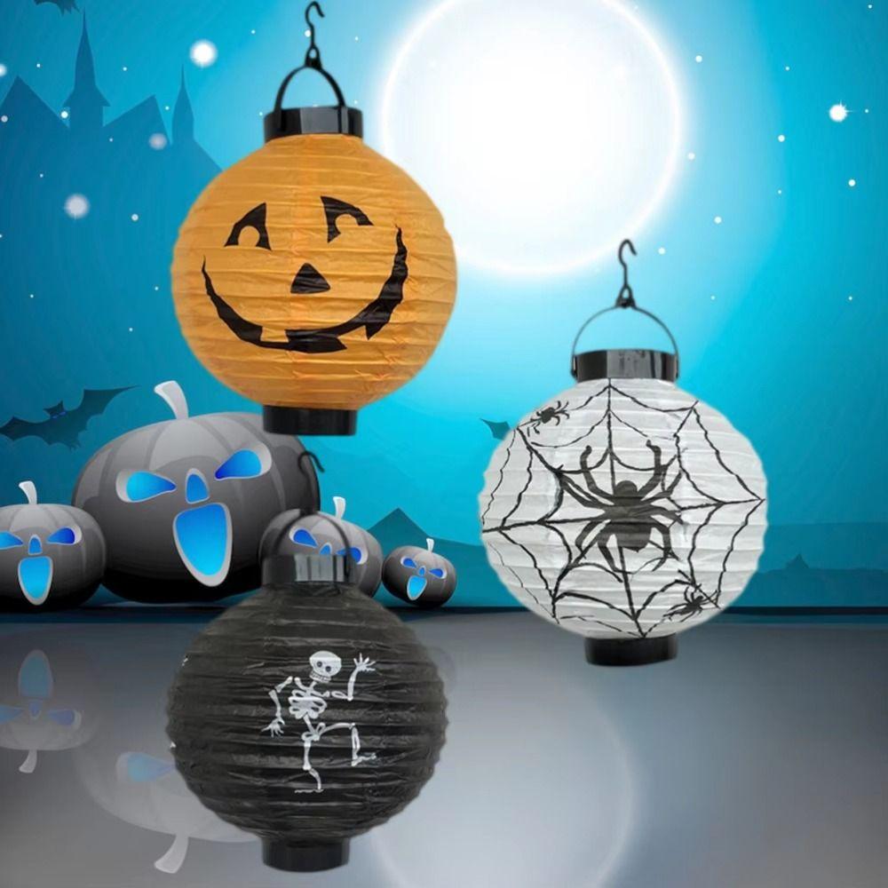 With Handle Hanging Pumpkin Lantern DIY Halloween Pumpkin Lantern Party Pendants