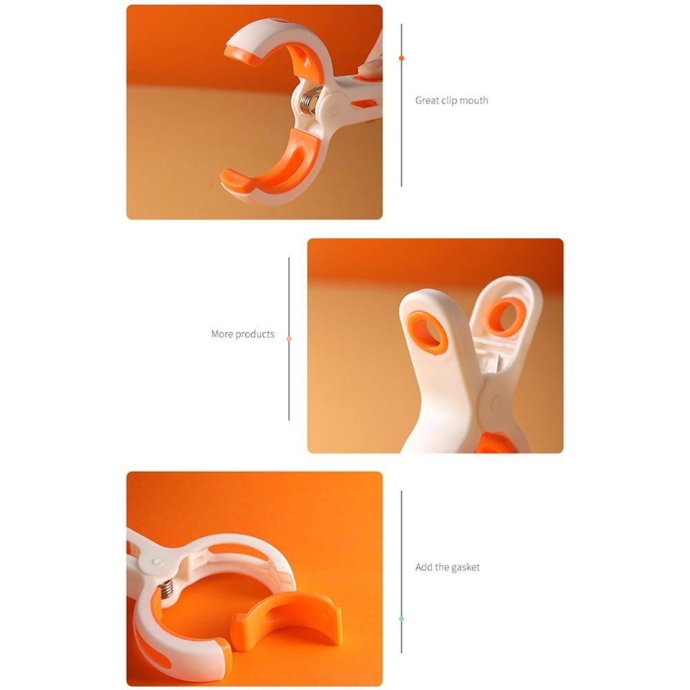 5Pcs Strong Grip Large Size Clothes Clips Plastic Anti-slip Clothes Pegs Windproof Thickened Laundry Clips Balcony