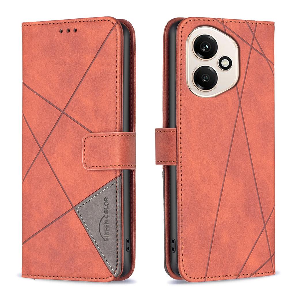 Pro Honor 400 5G (Globální) Pouzdro na telefon BINFEN COLOR Peněženka Stojánek Geometricky ražený kožený kryt