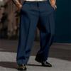Men S Formal Straight Leg Solid Color Comfortable Breathable Outdoor Trousers