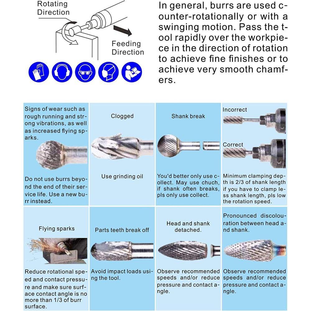 File Double Diamond Electric Grinding Head For Dremel Rotary Tool Burr Drill Bits Milling Cutter