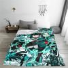 Izuku Midoriya Manga Collage Blanket My Hero Academia Manga Anime Flannel Warm Throw Blanket for Bedspread