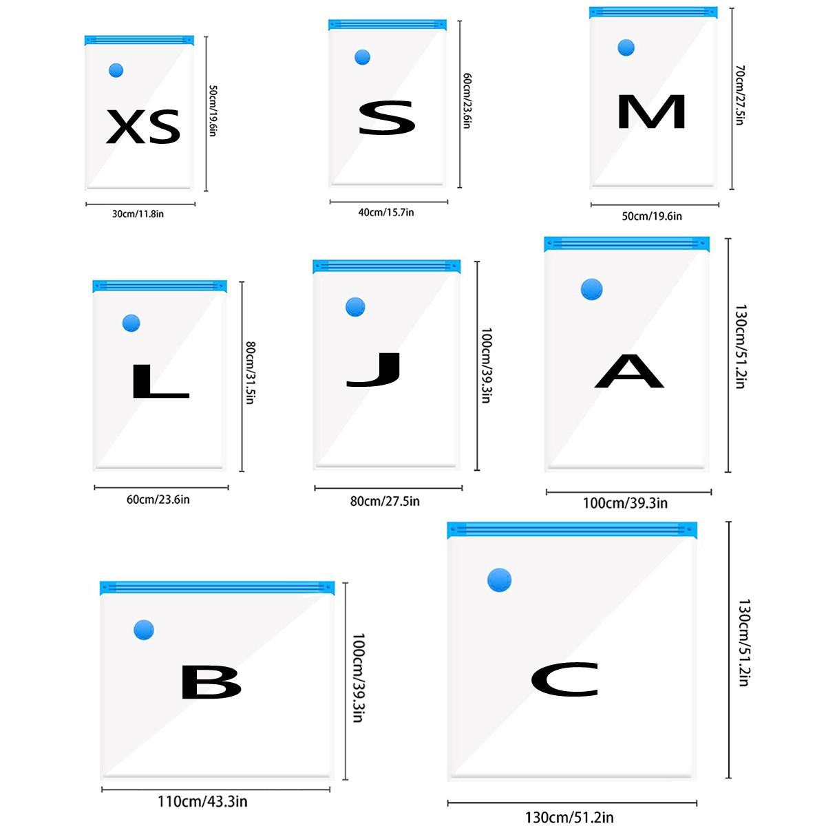 

Прочные пакеты для экономии места Вакуумные пакеты для хранения одежды Постельного белья Органайзер для чемодана Большой мешок для переезда Путешествия 1PC XS(30X50cm) серый