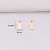 10pcs Color-Preserving 14K Gold-Wrapped Small Square Brand Pendant Jewelry Diy Accessories Necklace Bracelet Laser Engraving Letter Pattern Lettering