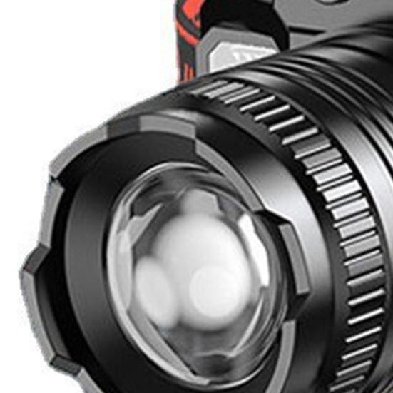 Cycling Headlamp Flashlight USB Rechargeable LED Head Lamp with 4 Modes Adjustable Outdoor Warning Light for Camping Night Fishing