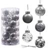 Festive Xmas Tree Hanging Ornaments Glitter Christmas Balls Baubles