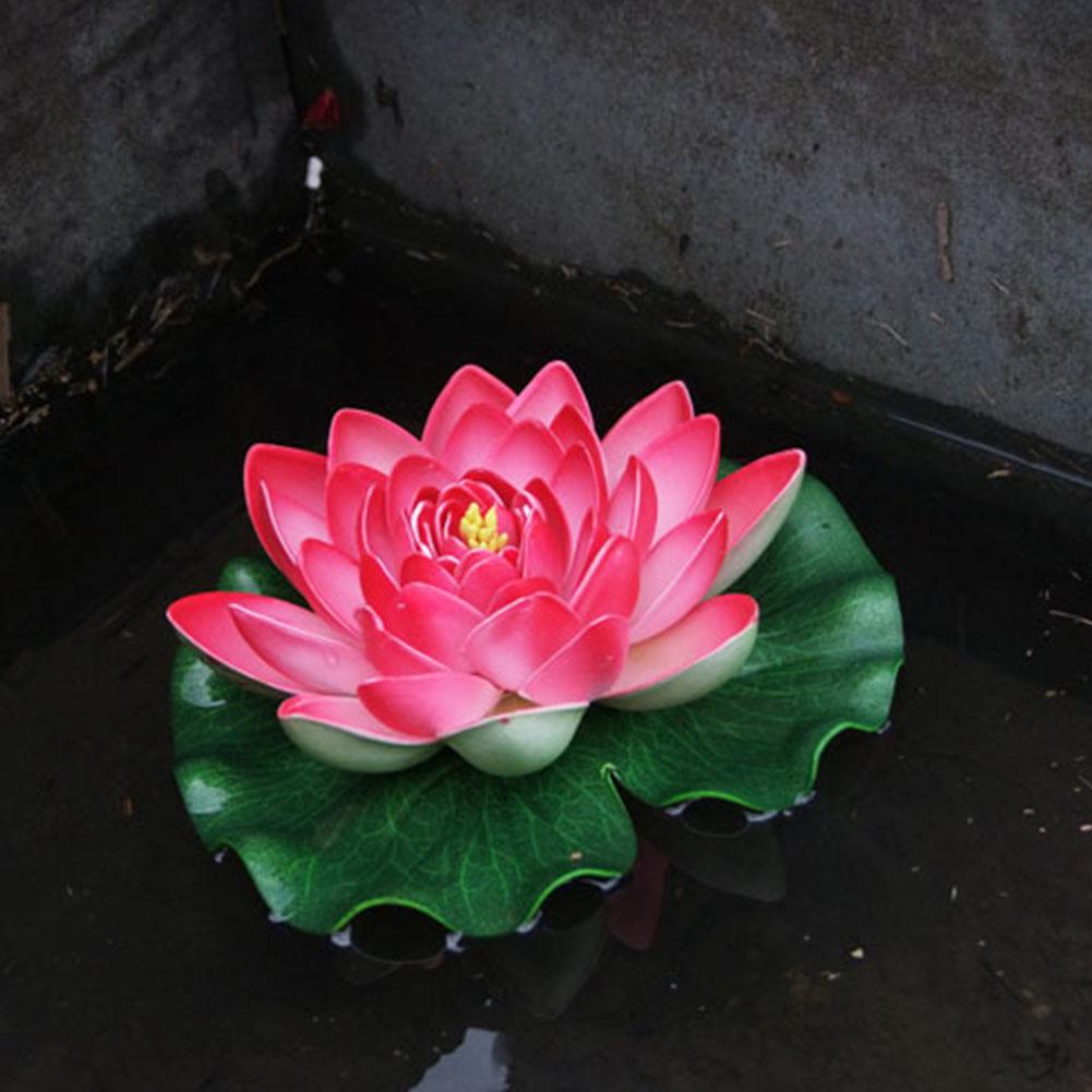 18CM Artificial Floating Lotus Shape Water Surface Decorartion for Pool Pond