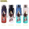 650ML Demon Slayer Water Bottle Anime Cartoon Characters Drinking Cup Portable Outdoor Sports Plastic Leak-proof Water Bottle